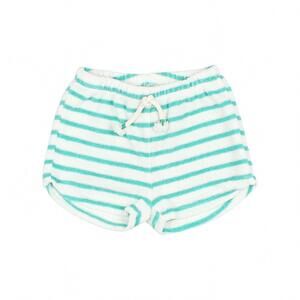 NEW BÚHO kid's terry striped shorts in jungle green